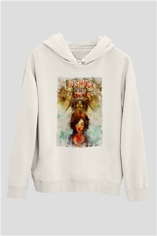 BioShock Beyaz Unisex Hoodie