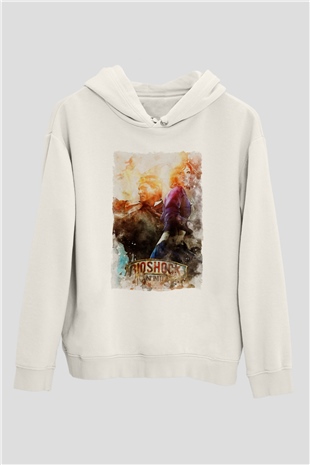 BioShock Beyaz Unisex Hoodie