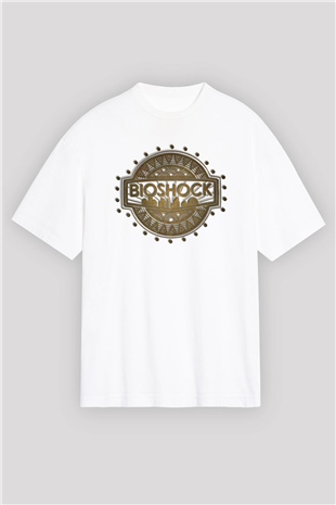 BioShock Beyaz Unisex Oversize Tişört T-Shirt