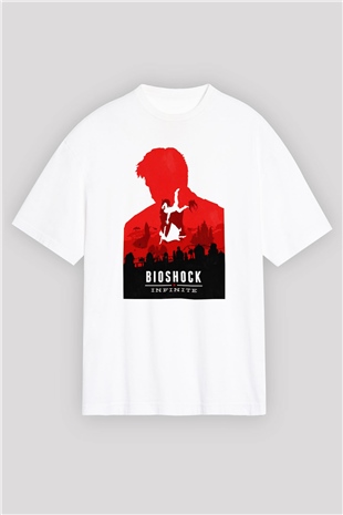 BioShock Beyaz Unisex Oversize Tişört T-Shirt
