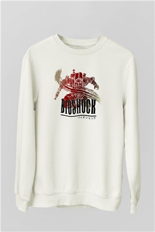 BioShock Beyaz Unisex Sweatshirt