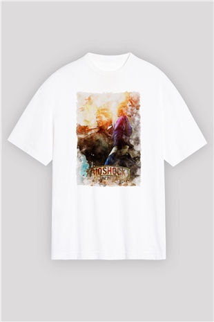 BioShock Beyaz Oversize Tişört Oversize T-shirt