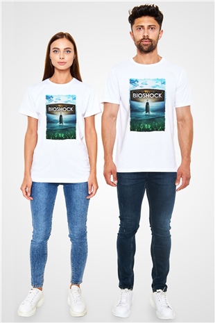 BioShock Beyaz Unisex Tişört T-Shirt