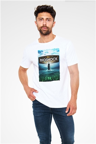 BioShock Beyaz Unisex Tişört T-Shirt
