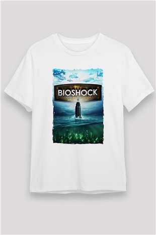 BioShock Beyaz Unisex Tişört T-Shirt