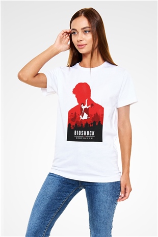 BioShock Beyaz Unisex Tişört T-Shirt