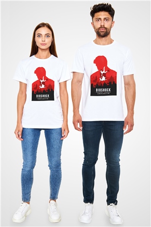 BioShock Beyaz Unisex Tişört T-Shirt