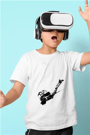 Bioshock James Baskılı Beyaz Unisex Beyaz Çocuk Tişört - Tshirt
