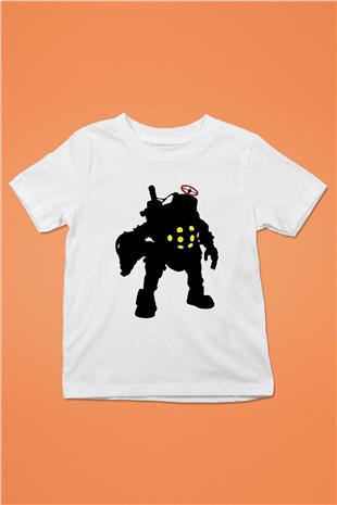 Bioshock James Baskılı Beyaz Unisex Beyaz Çocuk Tişört - Tshirt