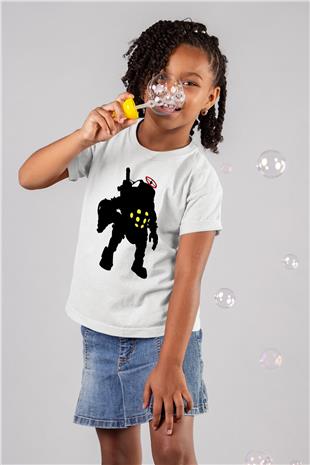 Bioshock James Baskılı Beyaz Unisex Beyaz Çocuk Tişört - Tshirt