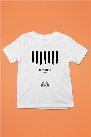 Bioshock James Baskılı Beyaz Unisex Beyaz Çocuk Tişört - Tshirt