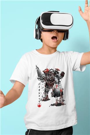 Bioshock James Baskılı Beyaz Unisex Beyaz Çocuk Tişört - Tshirt