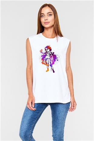 Bioshock James Baskılı Beyaz Unisex Kolsuz Tişört - Tshirt