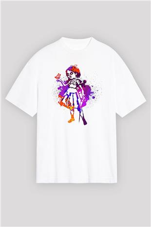 Bioshock James Baskılı Beyaz Unisex Oversize Tişört - Tshirt