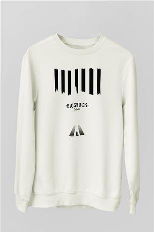 Bioshock James Baskılı Beyaz Unisex Sweatshirt