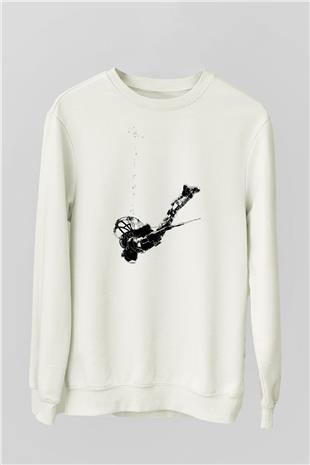 Bioshock James Baskılı Beyaz Unisex Sweatshirt