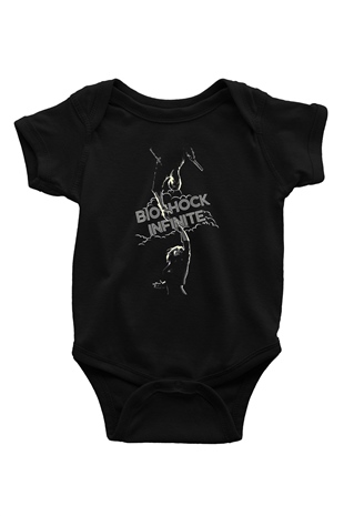 Bioshock James Baskılı Unisex Siyah Bebek Body - Zıbın