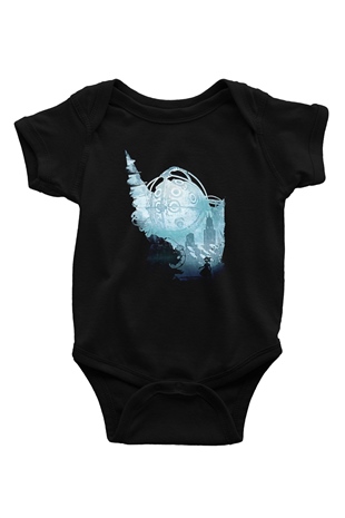 Bioshock James Baskılı Unisex Siyah Bebek Body - Zıbın