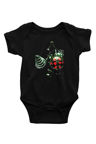 Bioshock James Baskılı Unisex Siyah Bebek Body - Zıbın