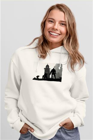 Bioshock James Baskılı Unisex Siyah Kapüşonlu Sweatshirt