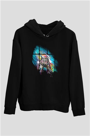 Bioshock James Baskılı Unisex Siyah Kapüşonlu Sweatshirt