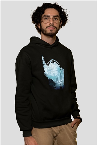 Bioshock James Baskılı Unisex Siyah Kapüşonlu Sweatshirt