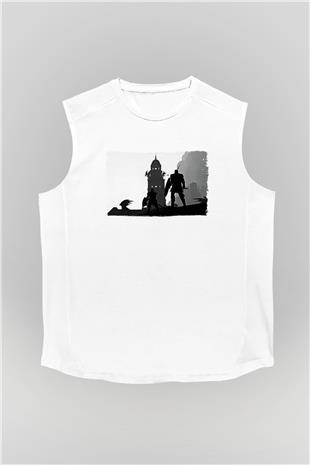 Bioshock James Baskılı Unisex Siyah Kolsuz Tişört - Tshirt