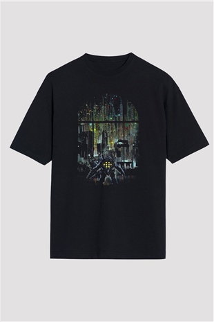 Bioshock James Baskılı Unisex Siyah Oversize Tişört - Tshirt