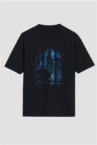 Bioshock James Baskılı Unisex Siyah Oversize Tişört - Tshirt
