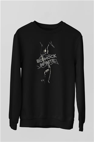 Bioshock James Baskılı Unisex Siyah Sweatshirt