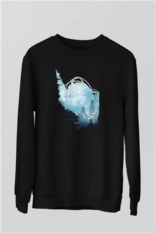 Bioshock James Baskılı Unisex Siyah Sweatshirt