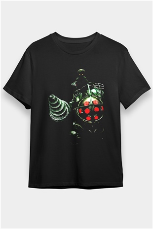 Bioshock James Baskılı Unisex Siyah Tişört - Tshirt