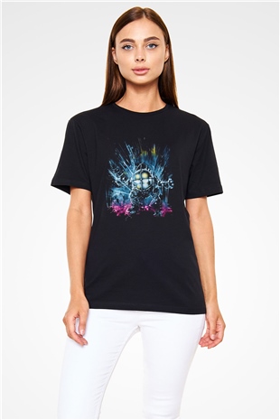 Bioshock James Baskılı Unisex Siyah Tişört - Tshirt