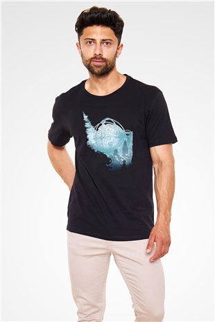 Bioshock James Baskılı Unisex Siyah Tişört - Tshirt