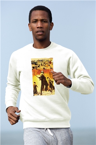 Bir Zamanlar Batıda (Once Upon a Time in the West) Baskılı Beyaz Sweatshirt
