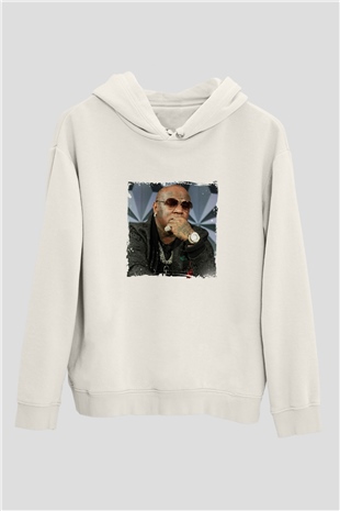 Birdman Baskılı Unisex Beyaz Hoodie