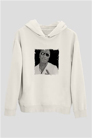 Birdman Baskılı Unisex Beyaz Hoodie