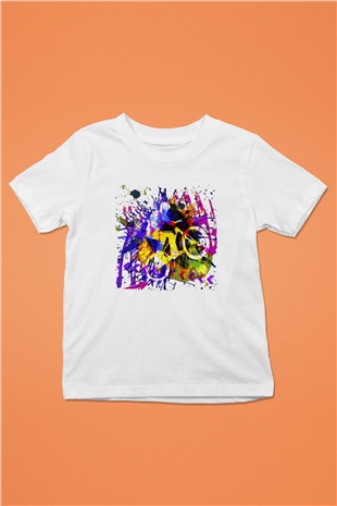 Bisiklet Beyaz Unisex Çocuk Tişört