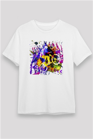 Bisiklet Beyaz Unisex Tişört T-Shirt - TişörtFabrikası