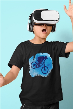 Bisiklet Siyah Unisex Çocuk Tişört