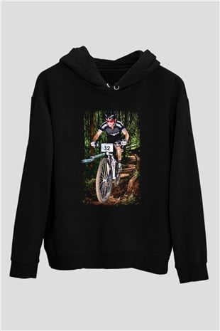Bisiklet Siyah Unisex Hoodie