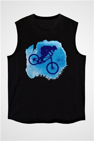 Bisiklet Siyah Unisex Kolsuz Tişört