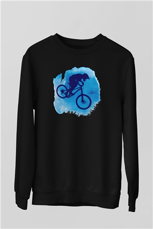 Bisiklet Siyah Unisex Sweatshirt