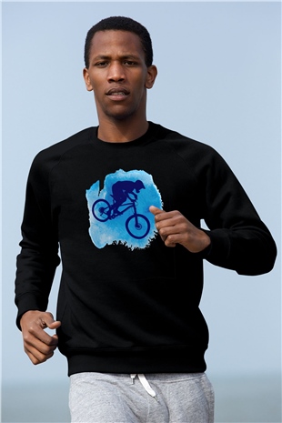 Bisiklet Siyah Unisex Sweatshirt