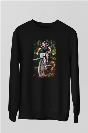 Bisiklet Siyah Unisex Sweatshirt
