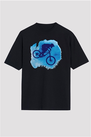 Bisiklet Siyah Oversize Tişört Oversize T-shirt - TişörtFabrikası