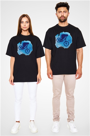 Bisiklet Siyah Oversize Tişört Oversize T-shirt - TişörtFabrikası
