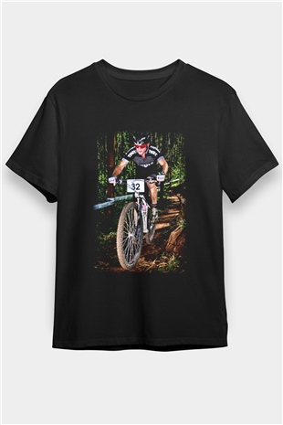 Bisiklet Siyah Unisex Tişört T-Shirt - TişörtFabrikası
