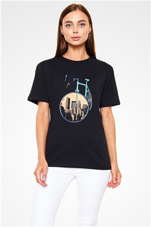 Bisiklet Siyah Unisex Tişört T-Shirt - TişörtFabrikası