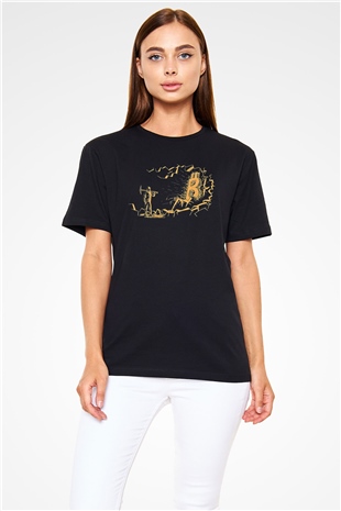Bitcoin Baskılı Unisex Siyah Tişört - Tshirt